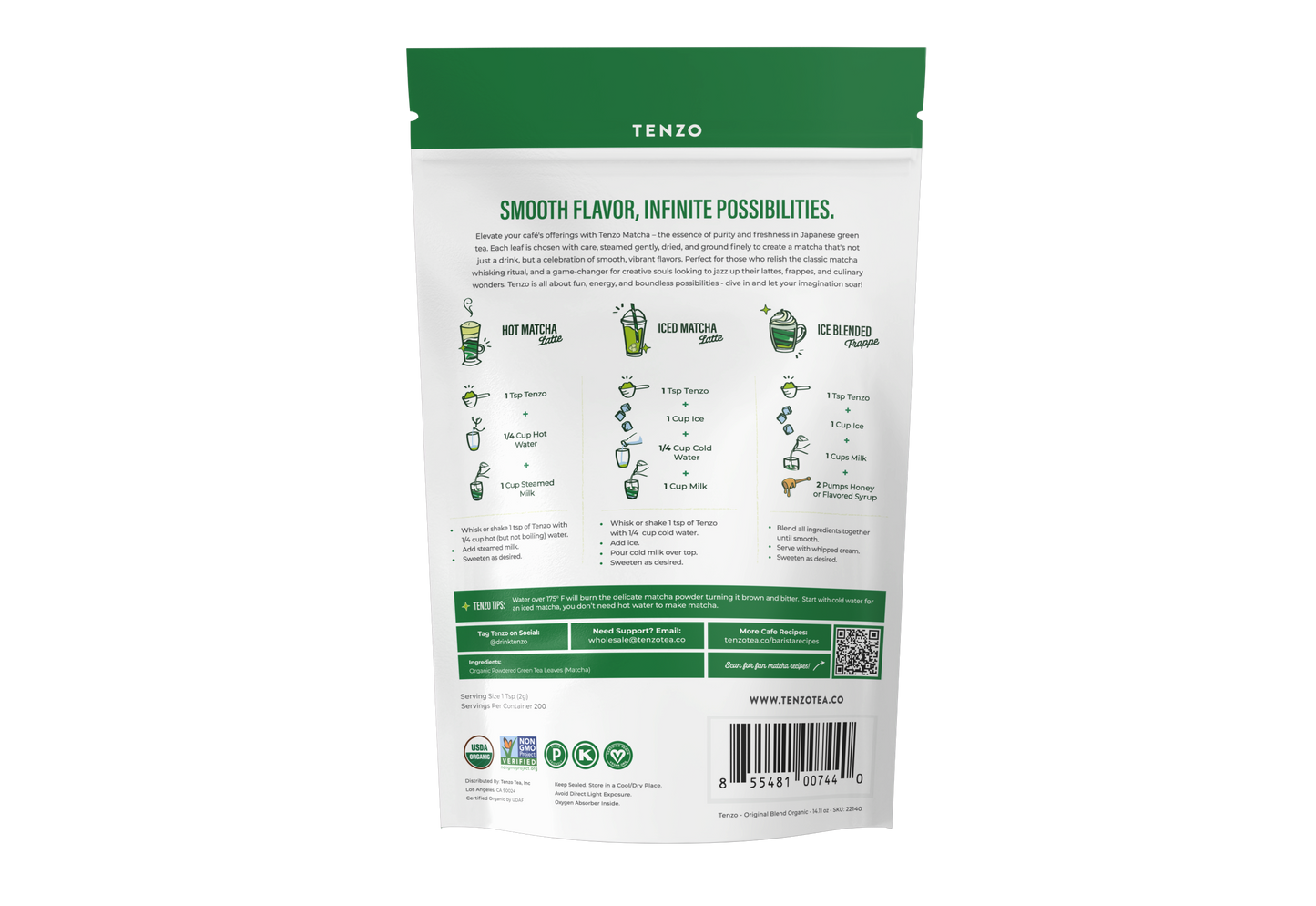 Tenzo Organic Matcha - 400g