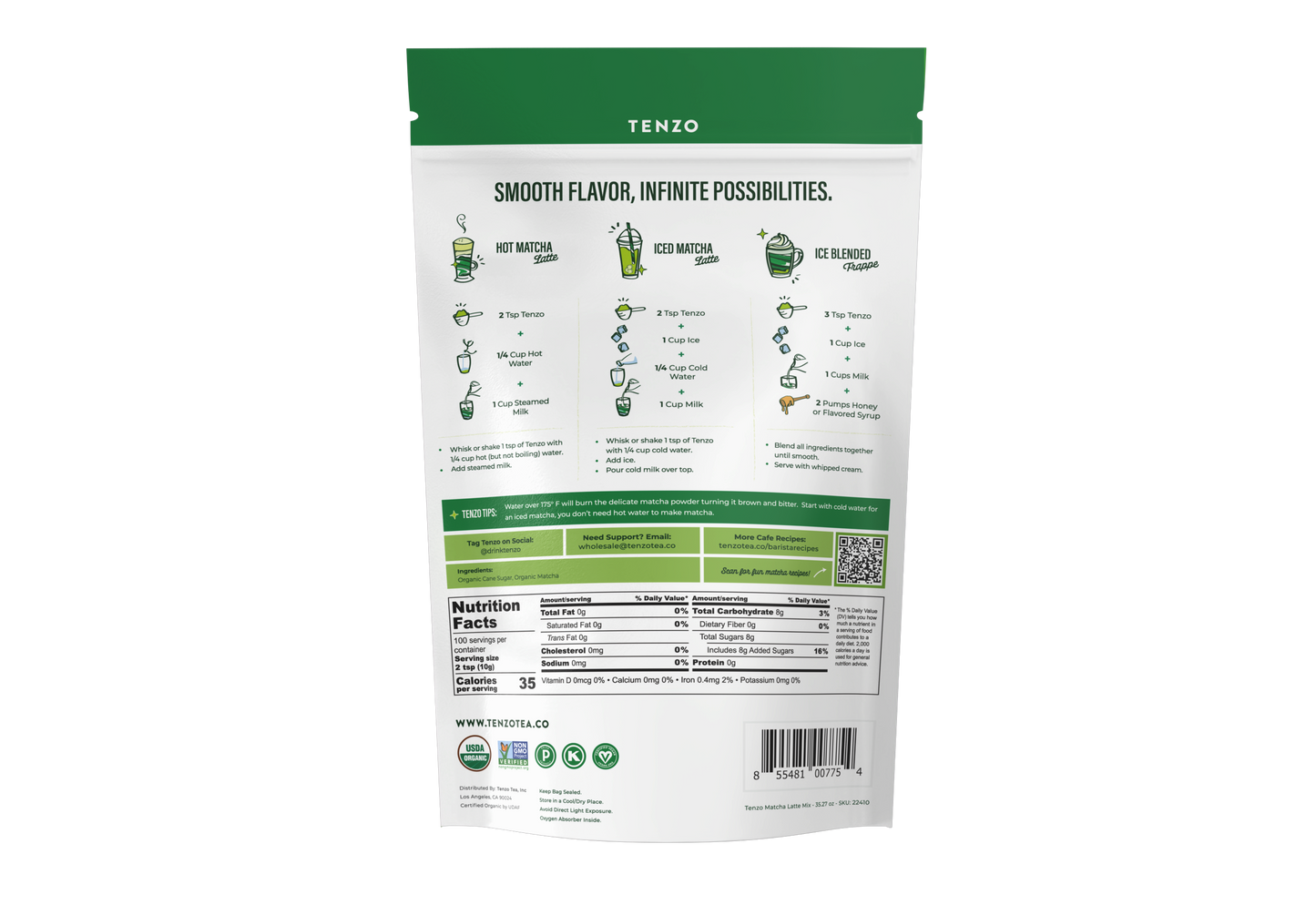 Tenzo Matcha Latte Mix