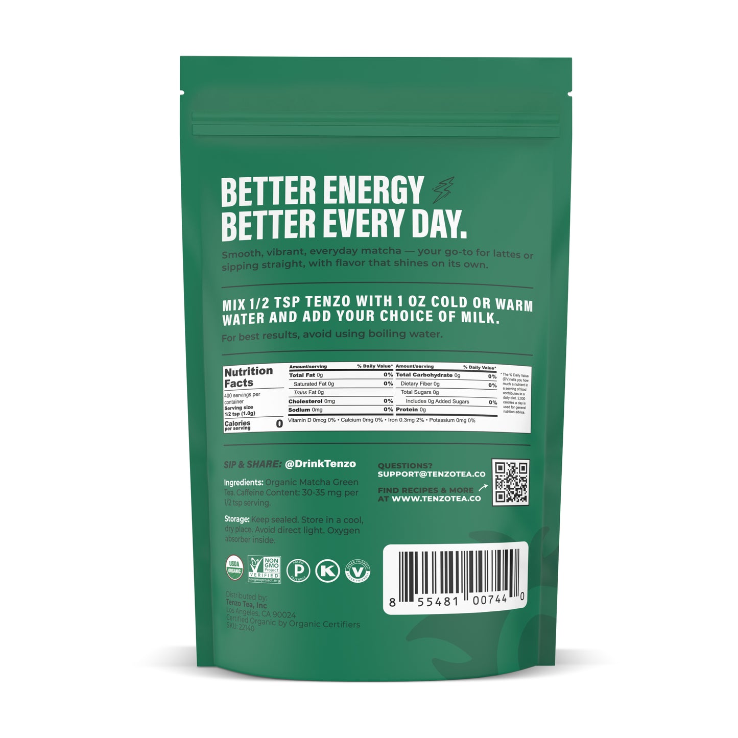 Tenzo Organic Matcha - Original Blend