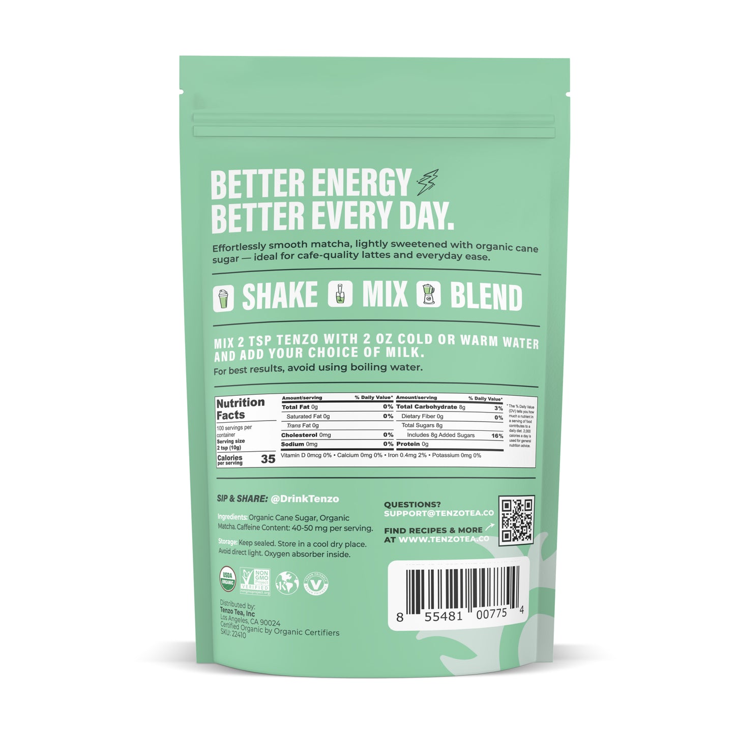 Tenzo Matcha Latte Mix