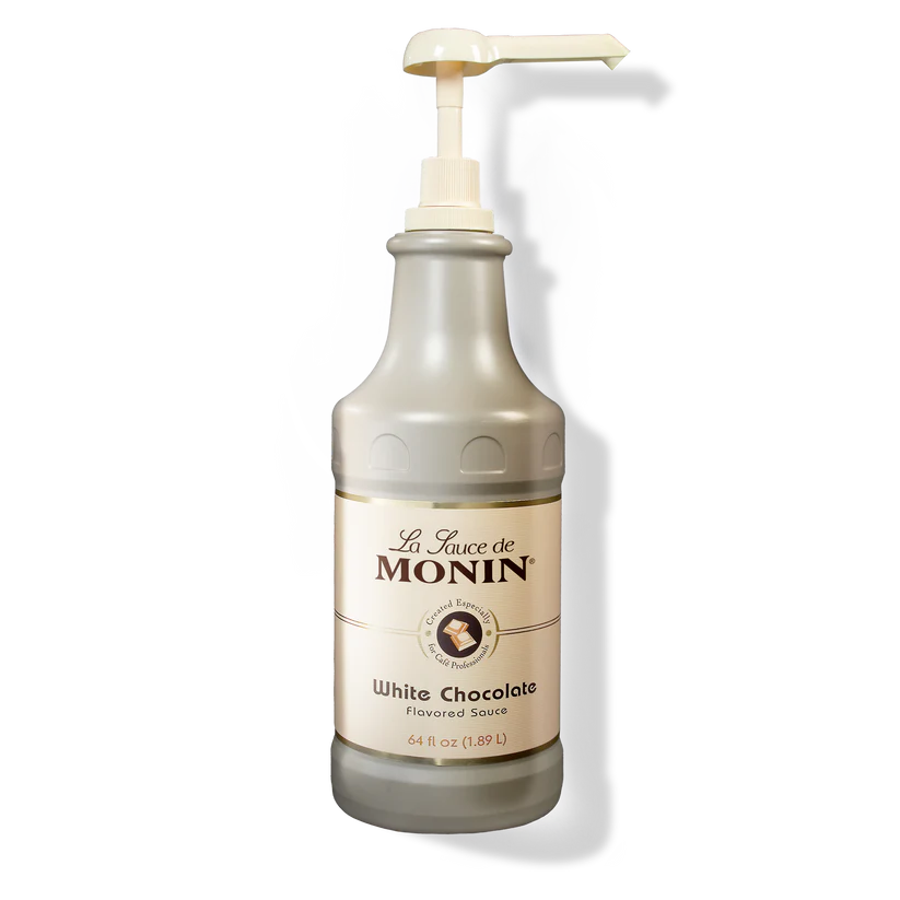 Monin White Chocolate Sauce 64 Oz, 4 Pack