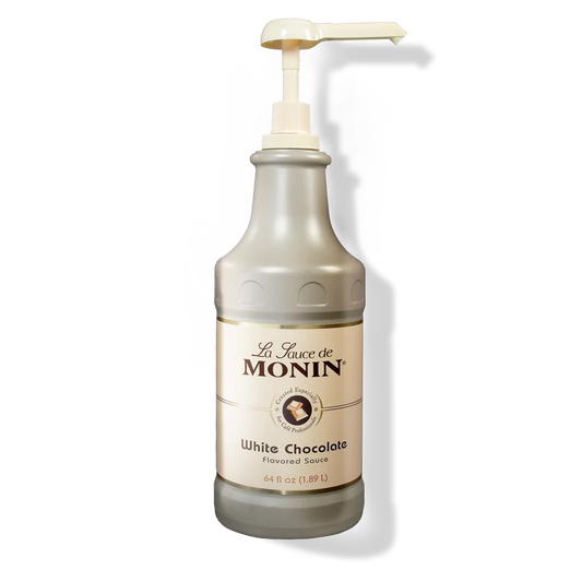 Monin White Chocolate Sauce 64 Oz, 4 Pack