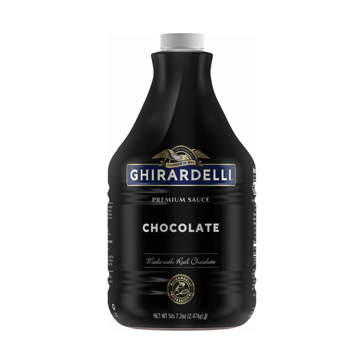 Ghiradelli Black Label Chocolate Sauce Pump Bottle Case - 6 ct / 87.3 oz. ea