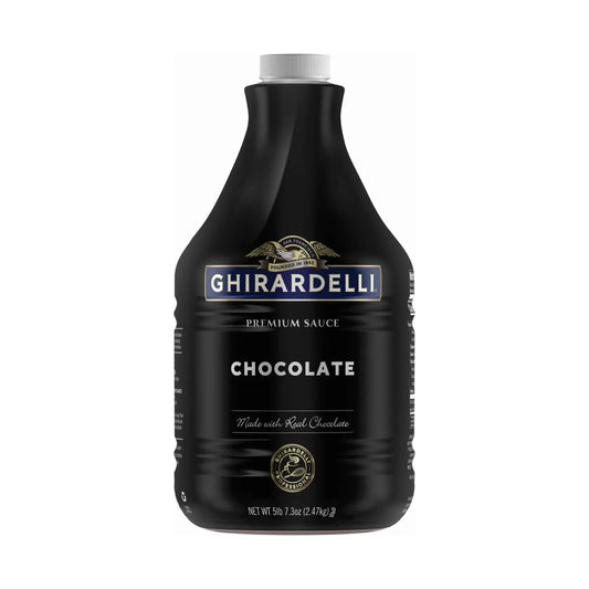 Ghiradelli Black Label Chocolate Sauce Pump Bottle Case - 6 ct / 87.3 oz. ea