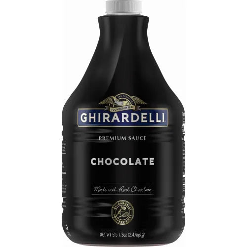 Ghiradelli Black Label Chocolate Sauce Pump Bottle Case - 6 ct / 87.3 oz. ea