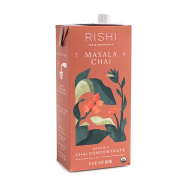 Rishi Tea 1:1 Organic Masala Chai Tea Concentrate 32 fl. oz. - 12 Pack