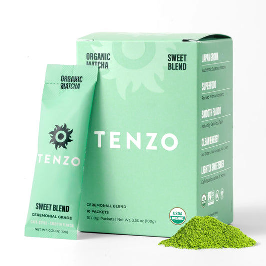 Tenzo® Sweet Blend Matcha Single Serve Box - 12 Case