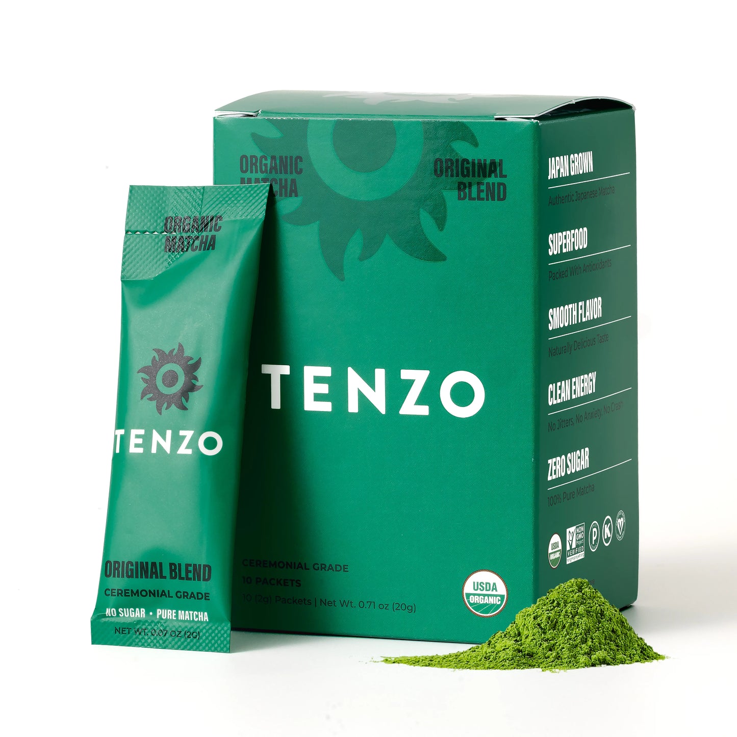 Tenzo® Organic Matcha Single Serve Box - 12 Case