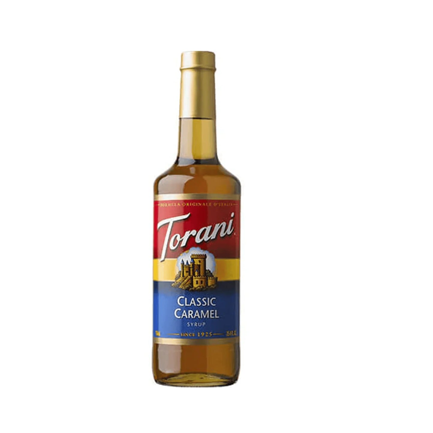 Torani Classic Caramel Syrup - Case of 4 Bottles (750 mL)